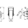 Roulette fixe D80, TPE, ESD, peint. poudre gris alu – Image 3