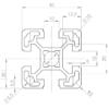 Profilé 40X40 léger R10B – Image 2
