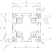 Profilé 80X80 léger R10B – Image 2