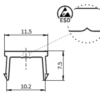 Cache rainure, R10B, PP, ESD, imprimé couleur alu, (barre 2m) – Image 2