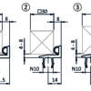 Joint porte 45/45, R10B, PVC/TPE, gris – Image 2