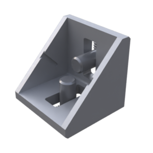 Kit équerre 40, R10B, 36x36x38, peint. gris alu