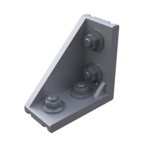 Kit équerre 40/80, R10B, 76x76x38, peint gris alu