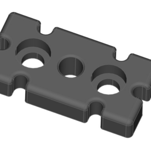 Plaque de base R10B 90x45 M16 peint noir