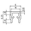 Profilé cache et réduction R5I gris RAL7042, (barre 2m) – Image 2
