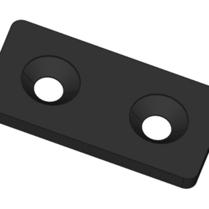 Plaque de liaison 20x40 acier peint noir