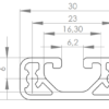 Profilé 30x12 R6I – Image 2