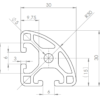 Profilé 30X30 R30 R6I – Image 2