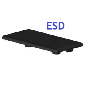 Cache d'extrémité 30x60, R8, PA, noir, ESD