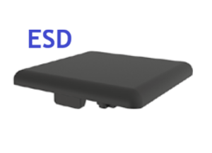 Cache d'extrémité 30x30, R6I, PA, noir, ESD