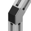 Kit jonction 45° 30x30, R8/10, alu peint. gris+ cache PA noir – Image 3