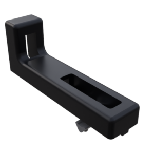 Equerre de fondation 120 R6I, ZN, peint noir,