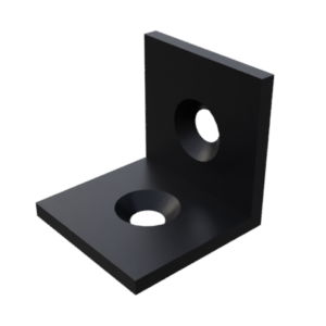 Equerre cornière acier, peint  noir