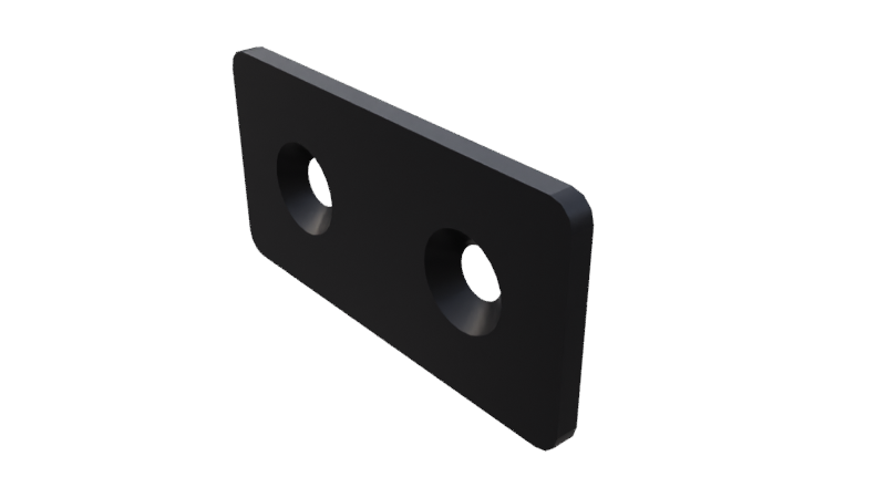 Plaque de liaison acier 60X30 peint noir