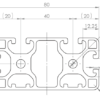 Profilé 8 80x40 1 face fermée (80) R8I – Image 2