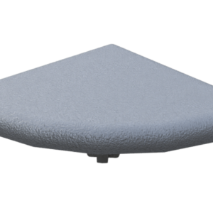 Cache d'extrémité 40x40R40, R8I, PA, gris, ép.4