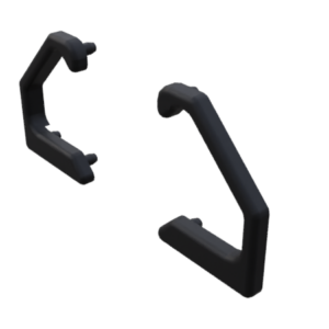 Kit 2x cache d'extrémité pour profilé poignée, PA, noir, (1 gauche + 1 droite)