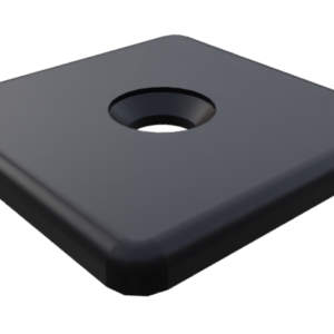 Cache d'extrémité 40x40, R8I, à visser, ZN, peint noir