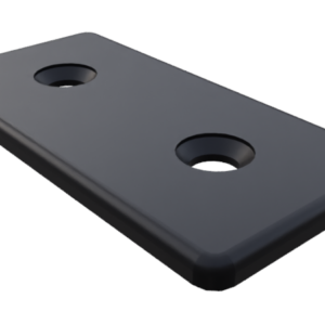 Cache d'extrémité 40x80, R8I, à visser, ZN, peint noir