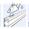 Equerre angulaire 40/80, 45°, ZN peint. gris – Image 4