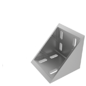 Equerre (sans cache) 80, R8I, peint. gris