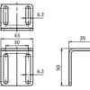 Equerre support pour aimant de porte STI8-AI, acier zingué – Image 2