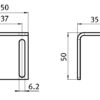 Equerre de fixation pour loqueteau à bille STI8-LOA, acier zingué – Image 2