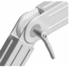 Articulation avec manette de serrage 40/80, R8/10, peint. gris alu – Image 2