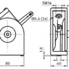 Articulation avec manette de serrage 40/80, R8/10, peint. gris alu – Image 3