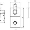 Kit fixation treillis metallique 30, M8, aluminium anodisé – Image 2