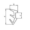 Joint d'encadrement souple, R8I/10, po. ep.4-6/ep6-7, EPDM, noir, le ml – Image 2