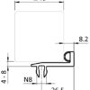 Joint porte 40/40, R8I, PVC/TPE, gris (barre de 2m) – Image 2