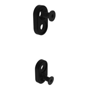 Kit 2 platines pour poignée Al. d10, noir