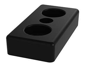 Plaque de base  80x40 M12 R8I, peint noir