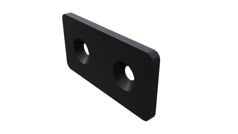 Plaque d'assemblage 40x80, acier, peint. noir