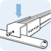 Support rail à galet AL, gamme D28, avec butée, acier zingué – Image 5