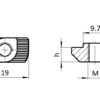 Ecrou Marteau, R10B, M4, H3, acier zingué – Image 2