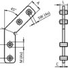 Connecteur d'angle interne 45°, R8B – Image 2