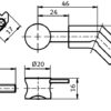 Kit connecteur onglet universel 45°, R8I – Image 2