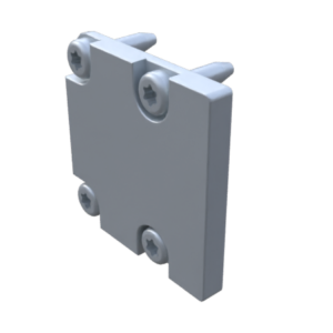 Kit plaque d'extrémité, pour Rail à Galet AL 40x40x5, acier zingué