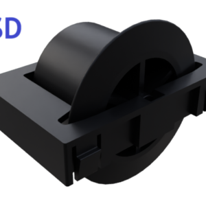 Insert avec galet à joue, ESD, noir, prémonté, Lg50