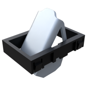 Anti retour pour rail à galet AL, ESD, prémonté, Lg50