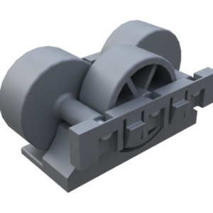 Insert avec galet gris, cage gris, prémonté, Lg50