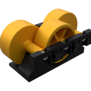 Insert avec galet jaune, prémonté, Lg50