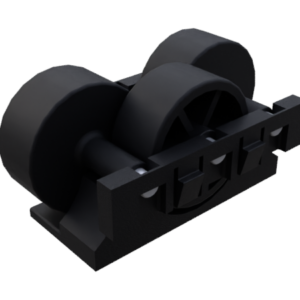 Insert avec galet noir, prémonté, Lg50