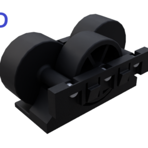 Insert avec galet, ESD, noir, prémonté, Lg50