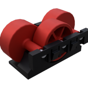 Insert avec galet rouge, prémonté, Lg50