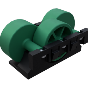 Insert avec galet vert, prémonté, Lg50