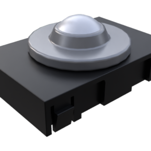 Insert avec bille acier chromé d16, PA, noir, prémonté, Lg50