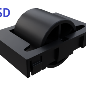 Insert avec galet, ESD, noir, prémonté, Lg50